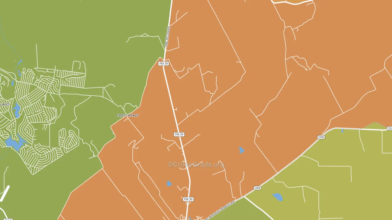 Laceola, TX Map of Murder Rates