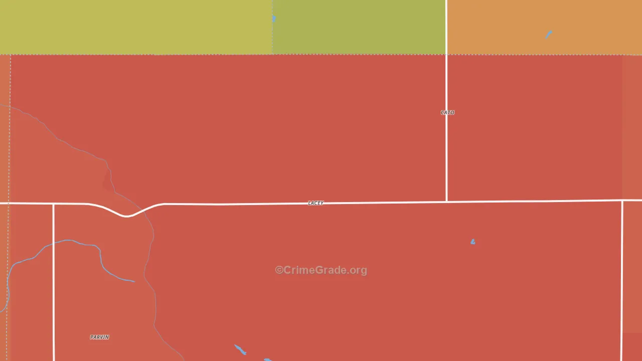 Lacey, OK Map of Murder Rates