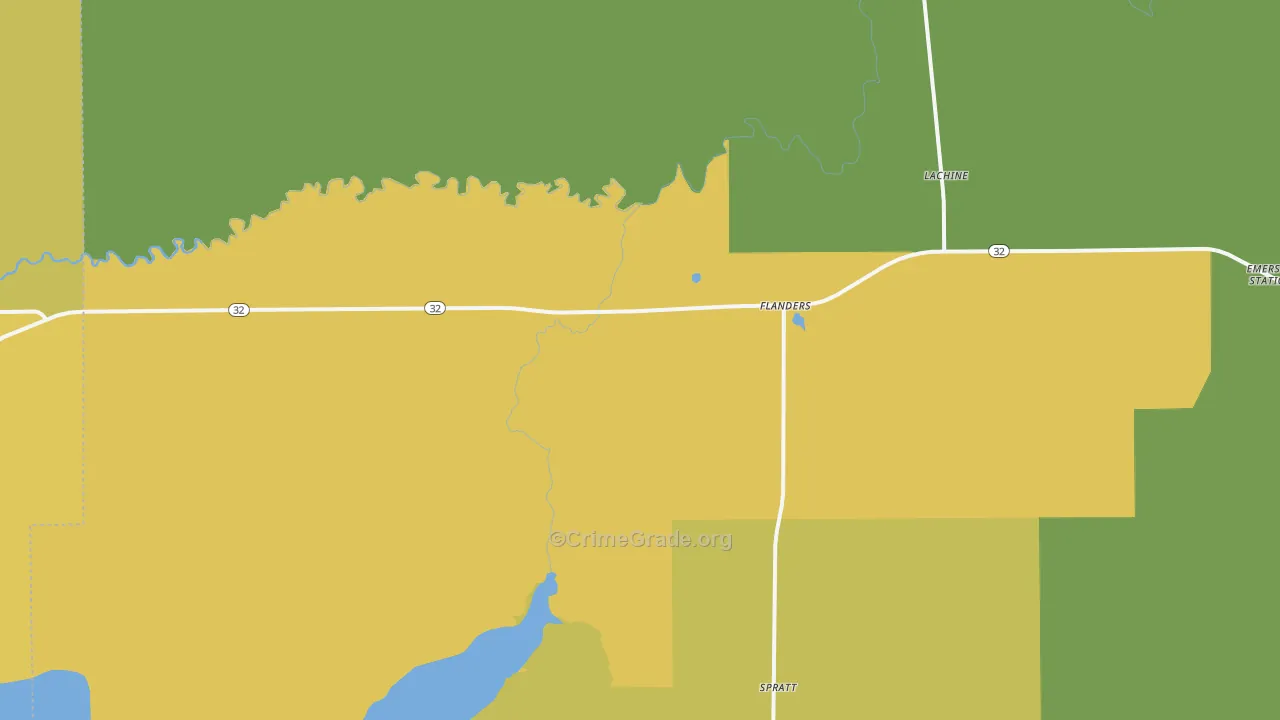 Lachine, MI Map of Murder Rates