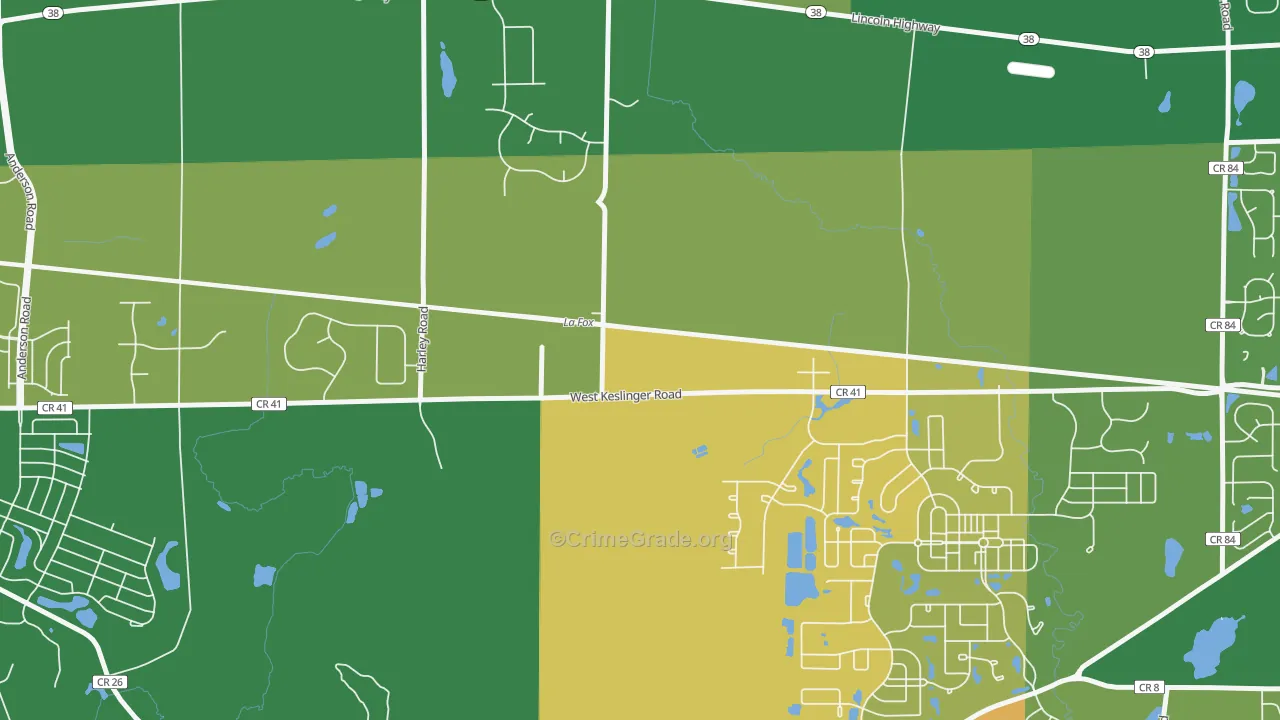 Lafox, IL Map of Murder Rates
