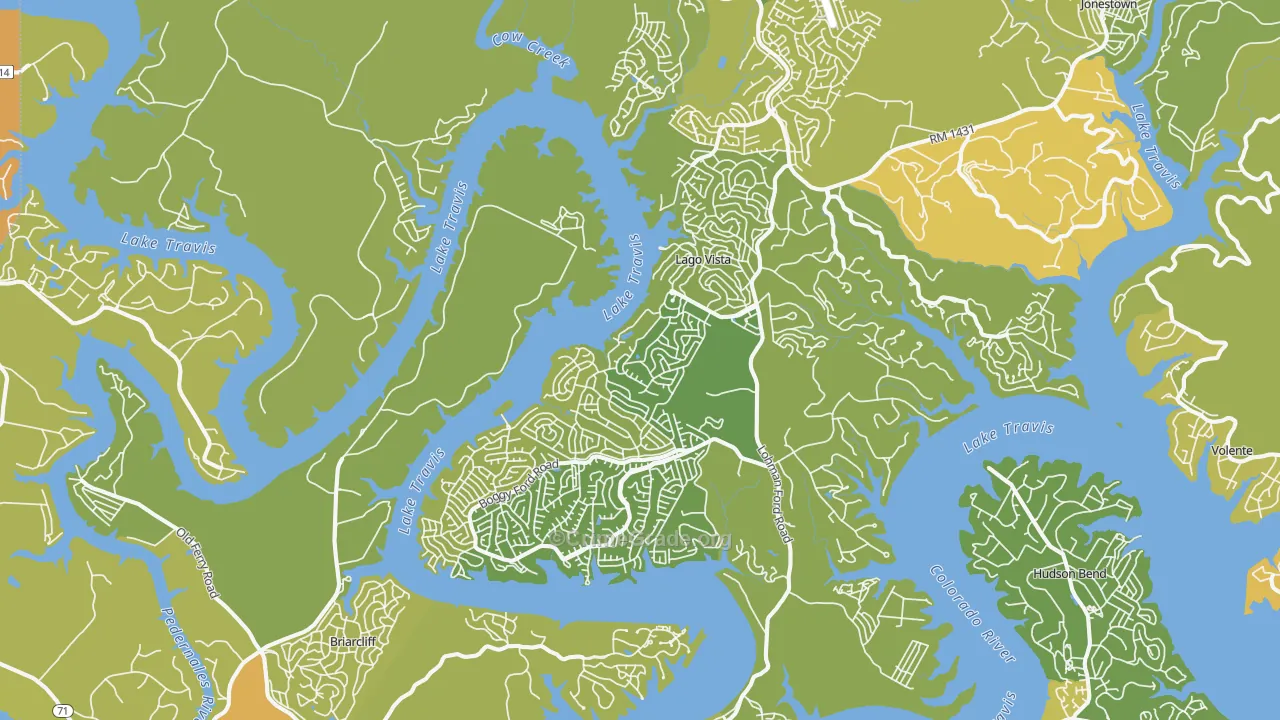 Lago Vista, TX Map of Murder Rates
