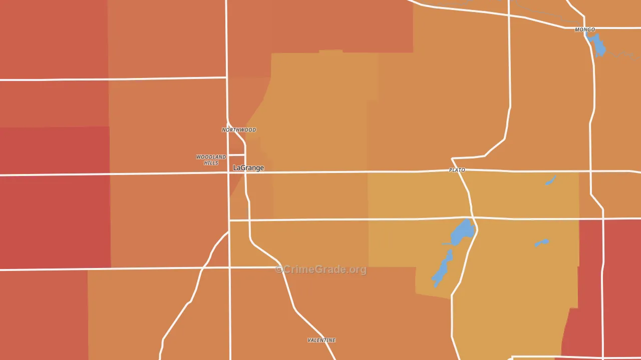 Lagrange, IN Map of Murder Rates