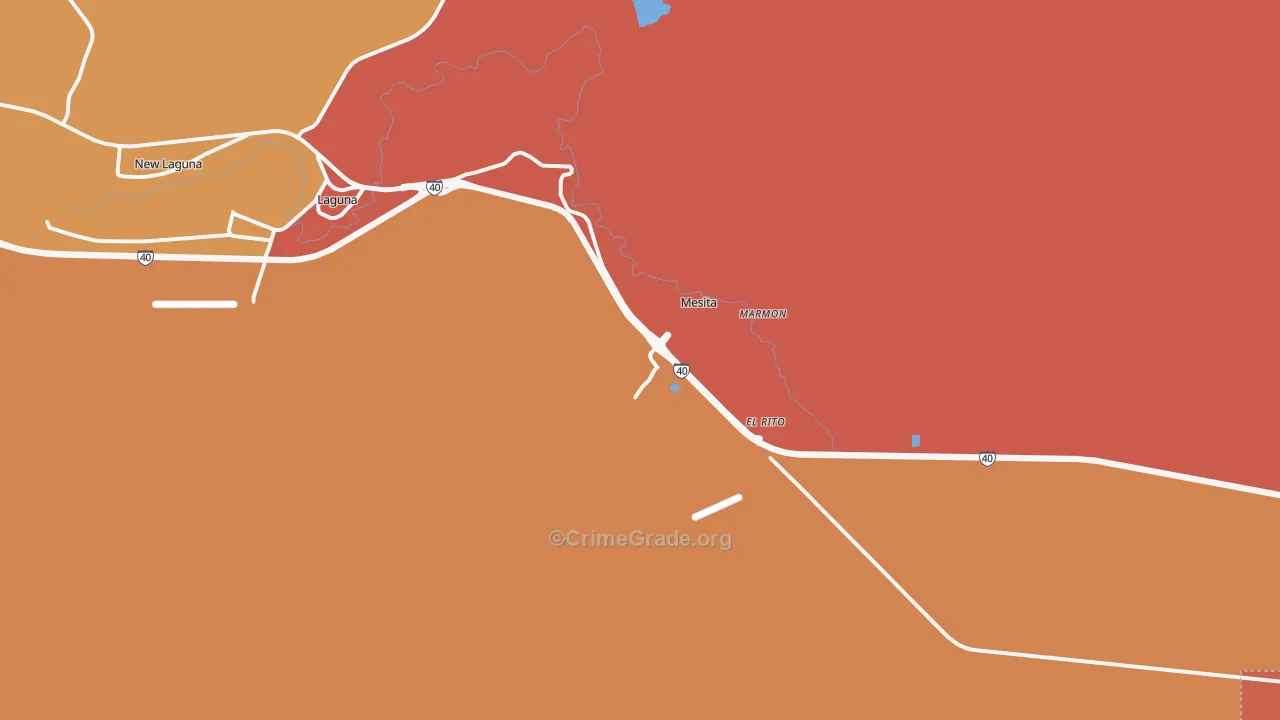 Laguna, NM Map of Murder Rates