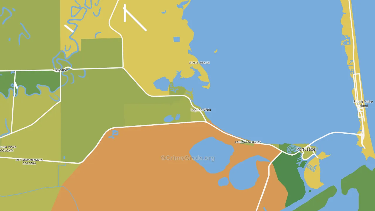 Laguna Vista, TX Map of Murder Rates