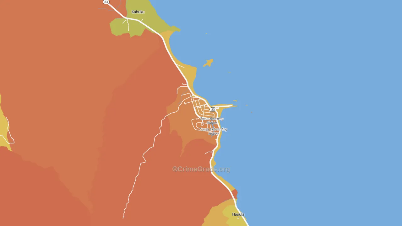 Laie, HI Map of Murder Rates