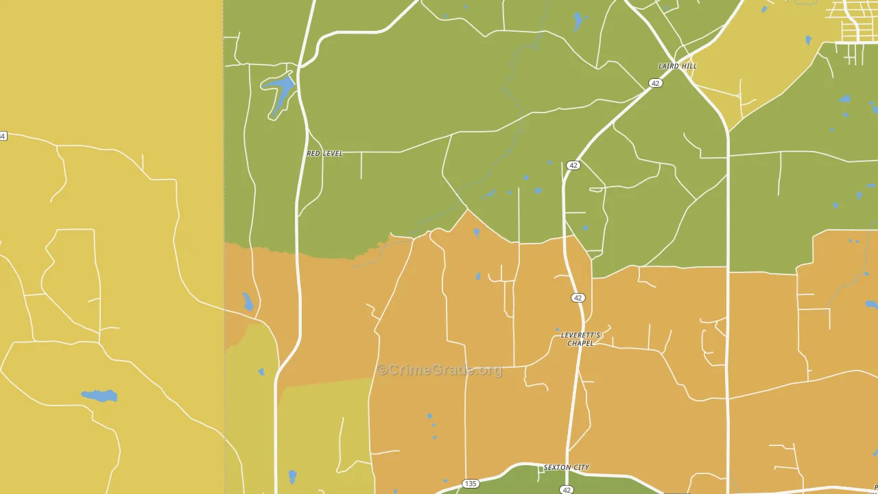 Laird Hill, TX Map of Murder Rates