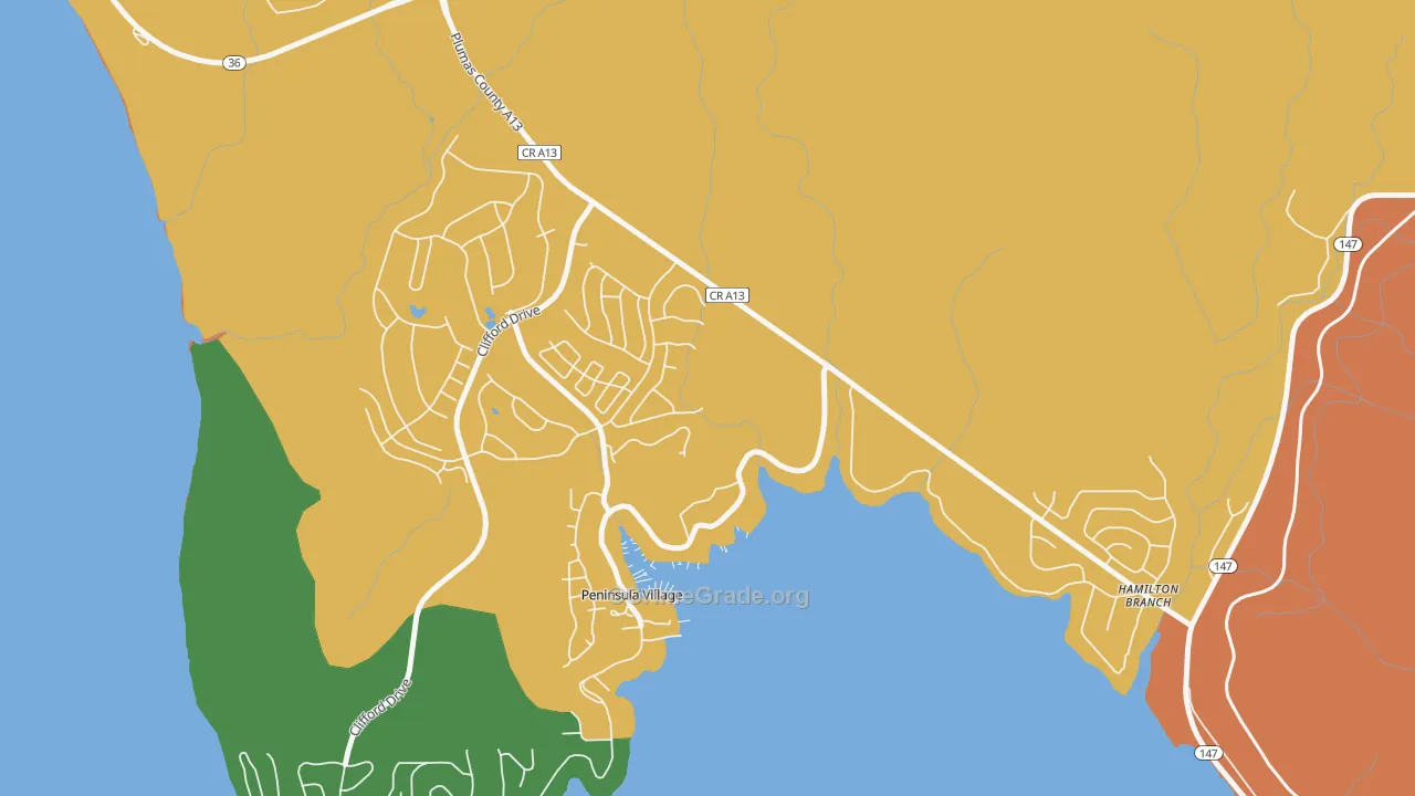 Lake Almanor, CA Map of Murder Rates