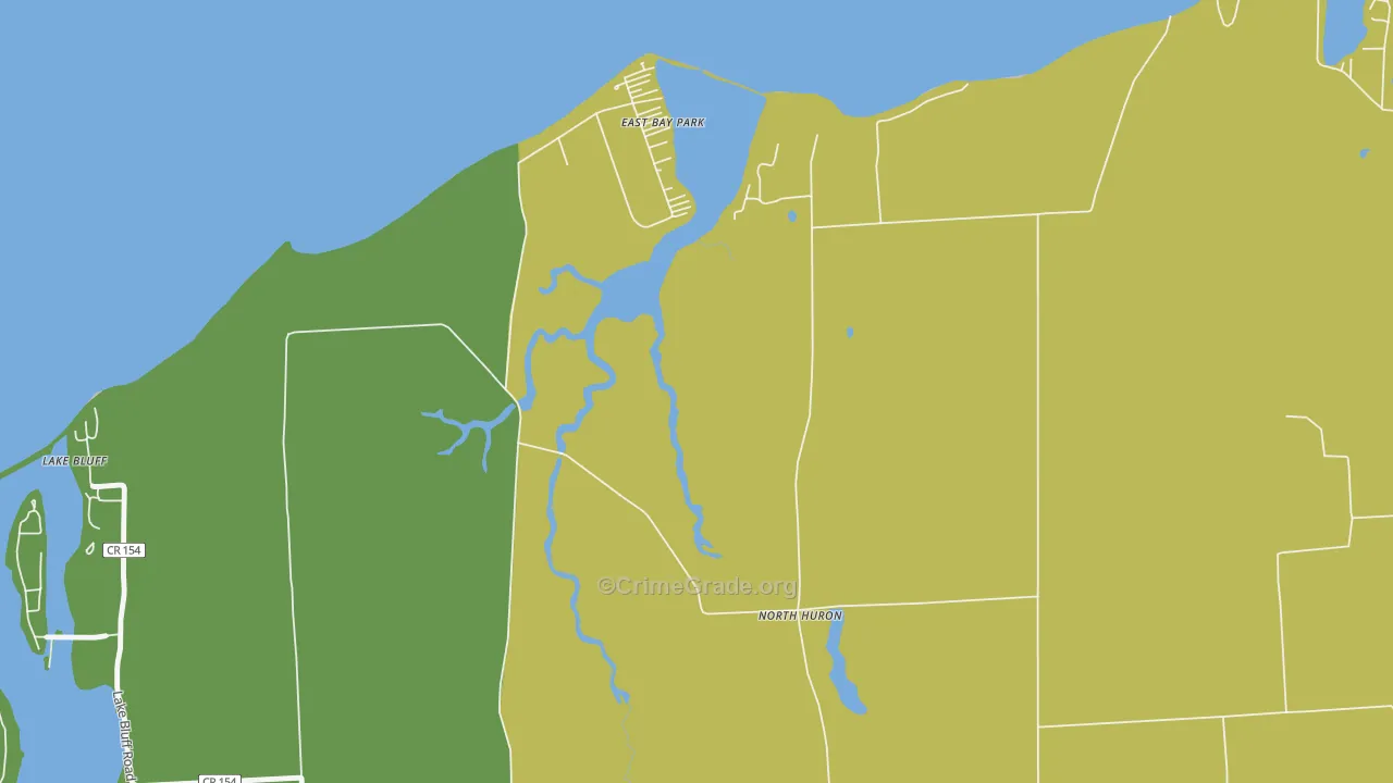 Lake Bluff, NY Map of Murder Rates