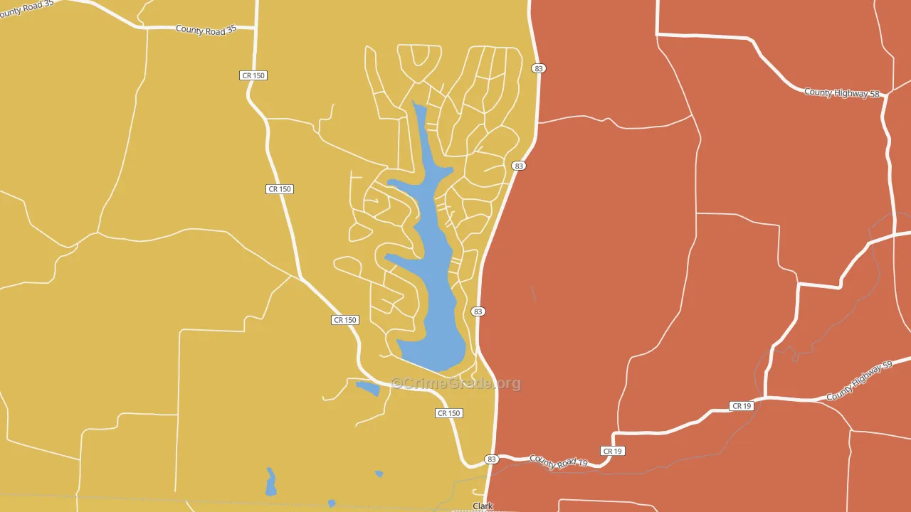 Lake Buckhorn, OH Map of Murder Rates