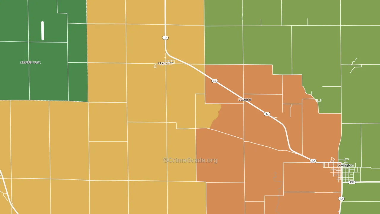 Lake City, IL Map of Murder Rates