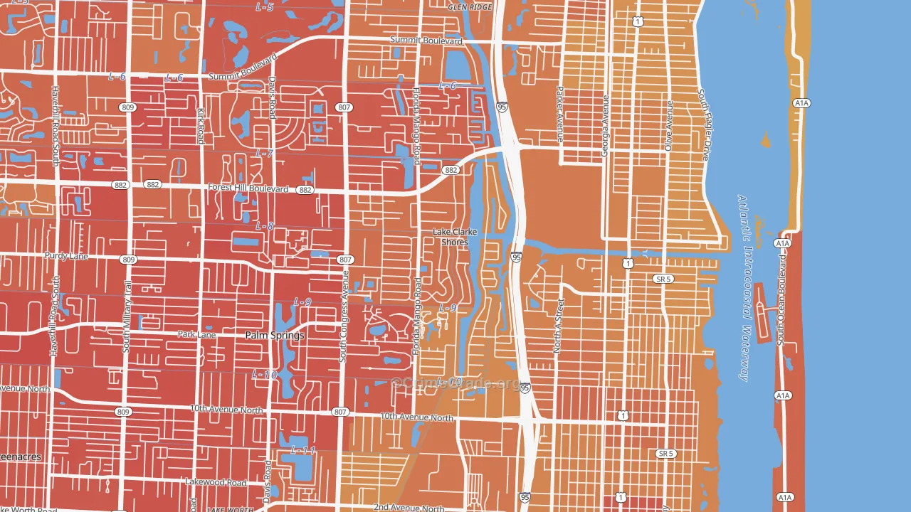 Lake Clarke Shores, FL Map of Murder Rates