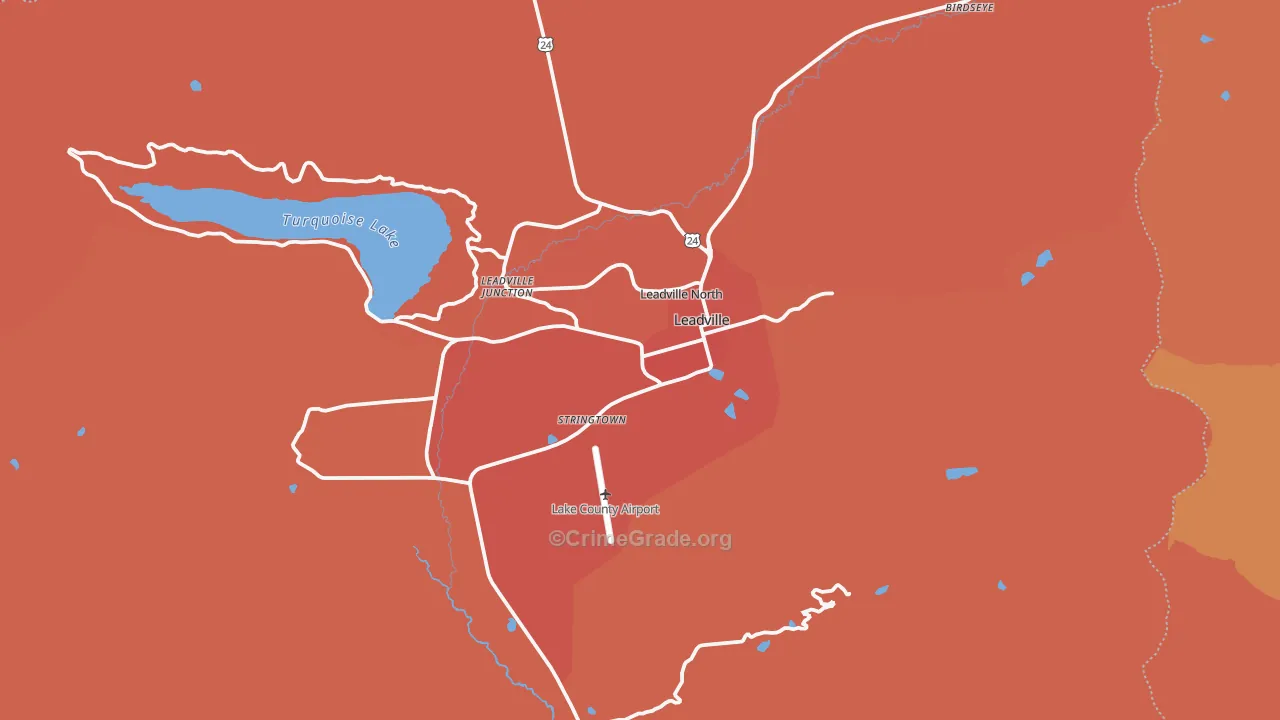 Lake County, CO Map of Murder Rates