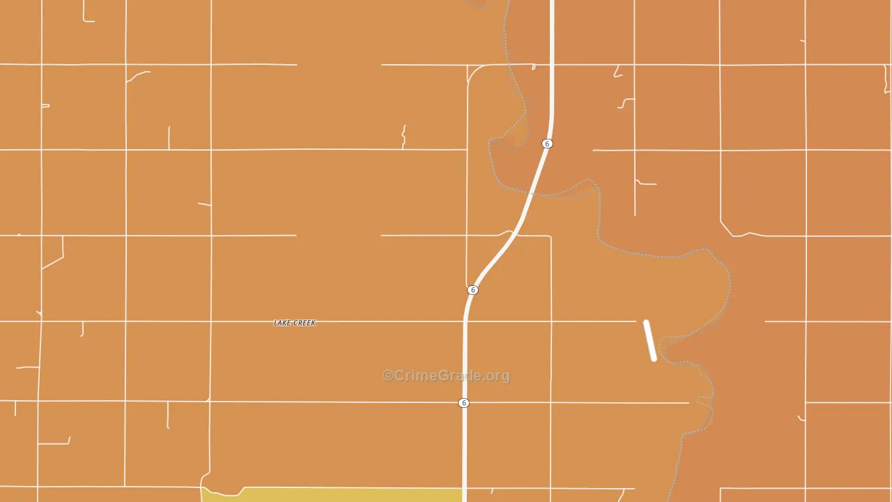Lake Creek, OK Map of Murder Rates