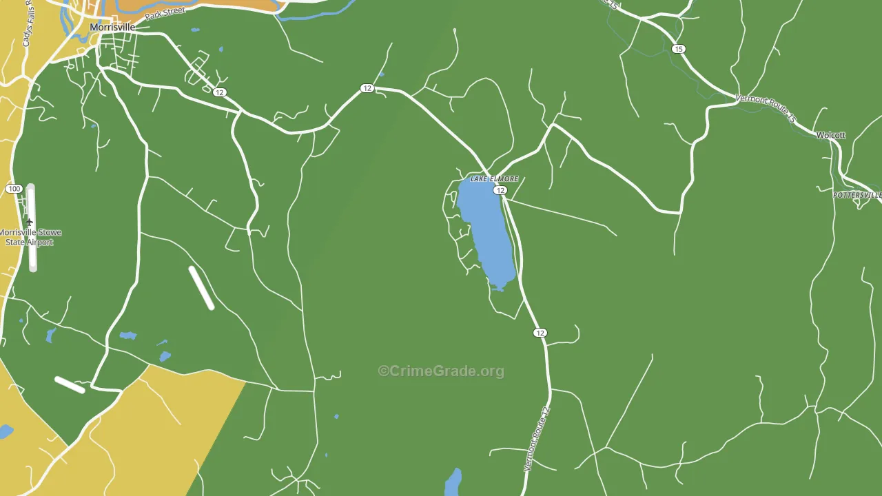 Lake Elmore, VT Map of Murder Rates