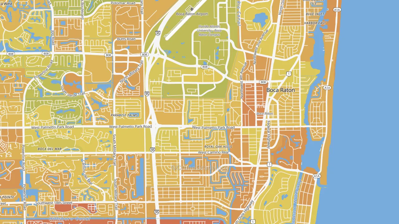 Lake Floresta Park, Boca Raton, FL Map of Murder Rates