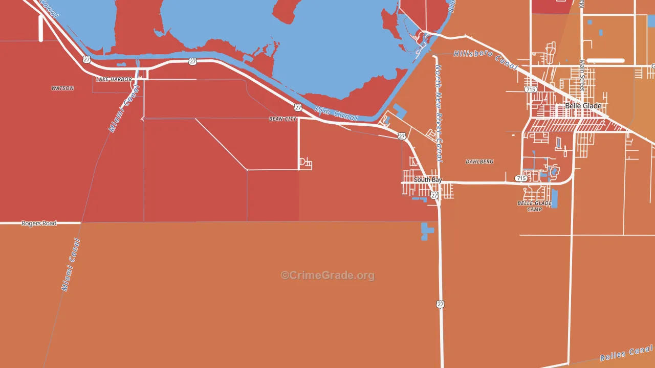 Lake Harbor, FL Map of Murder Rates