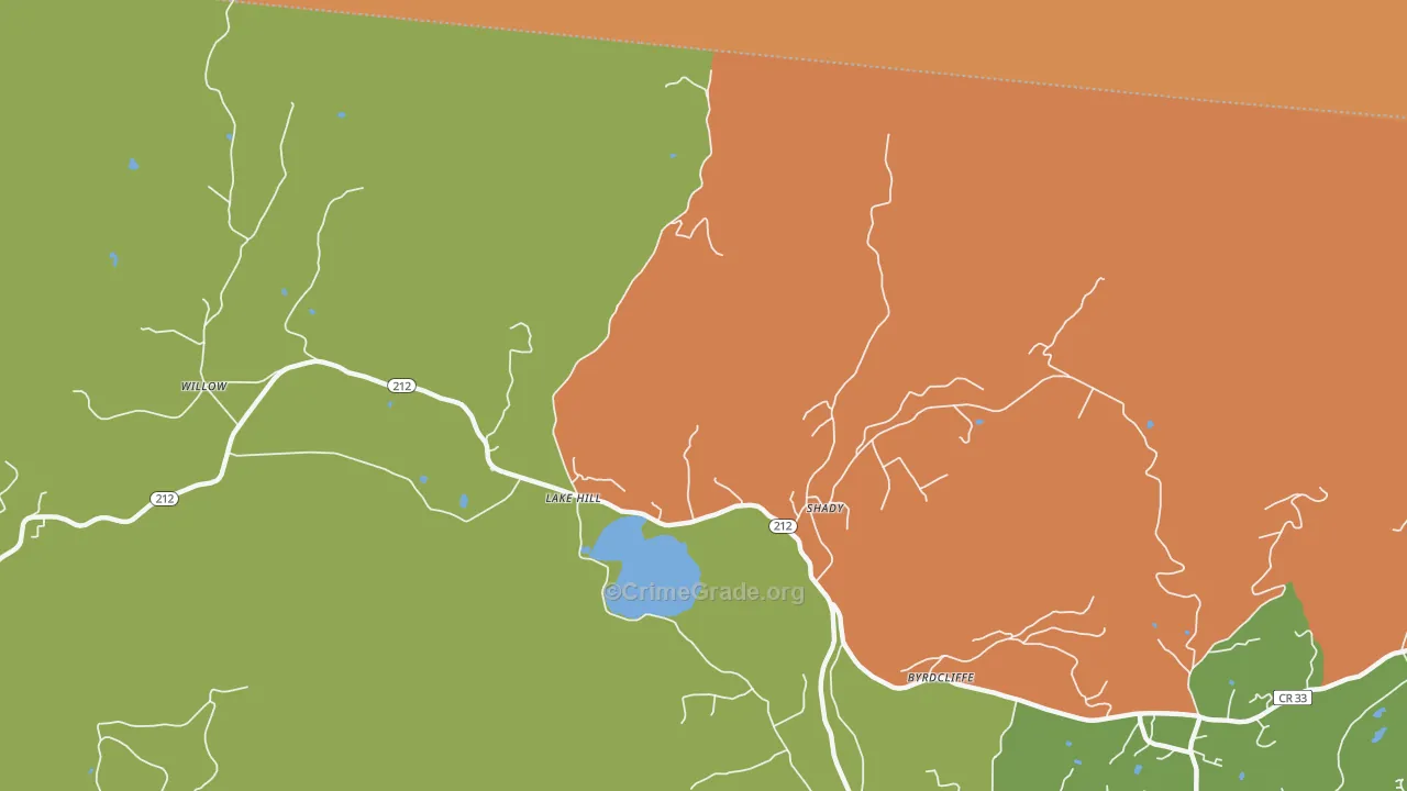 Lake Hill, NY Map of Murder Rates
