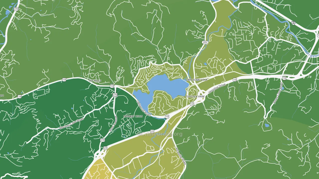 Lake Junaluska, NC Map of Murder Rates