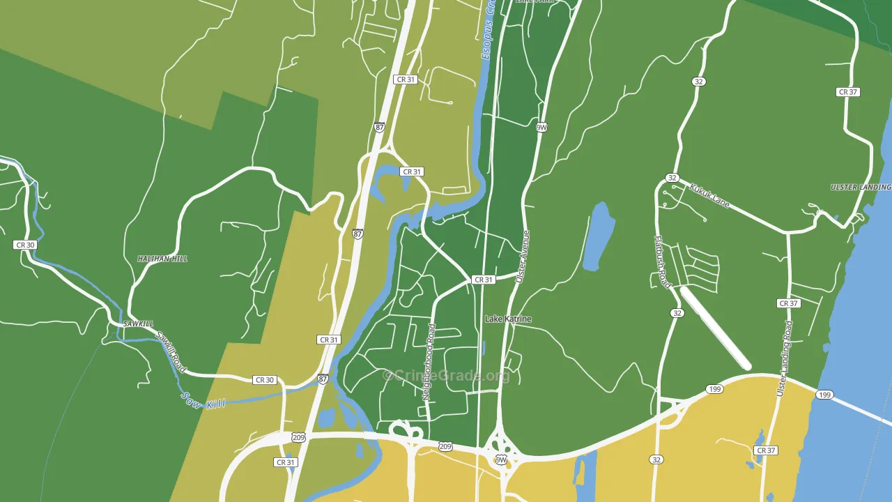 Lake Katrine, NY Map of Murder Rates