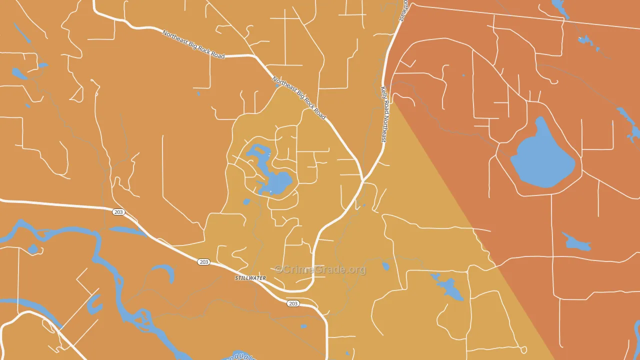 Lake Marcel-Stillwater, WA Map of Murder Rates