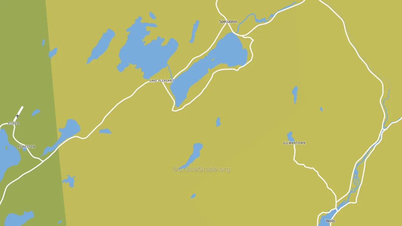 Lake Pleasant, NY Map of Murder Rates