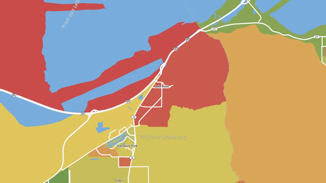 Lake Point, UT Map of Murder Rates