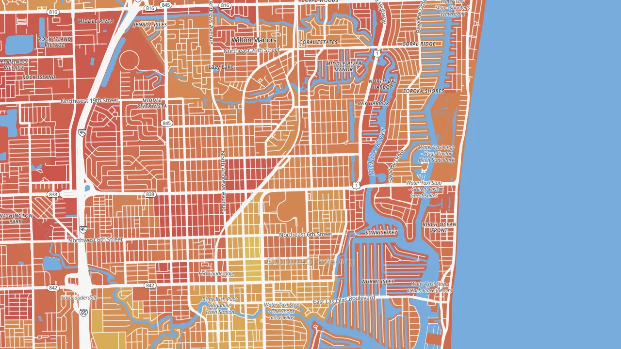 Lake Ridge, Fort Lauderdale, FL Map of Murder Rates