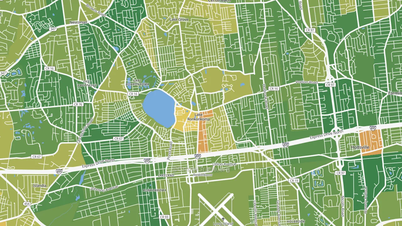 Lake Ronkonkoma, NY Map of Murder Rates