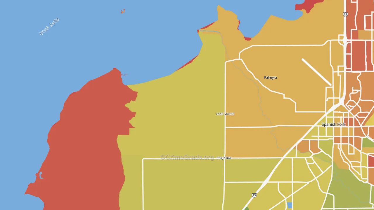 Lake Shore, UT Map of Murder Rates
