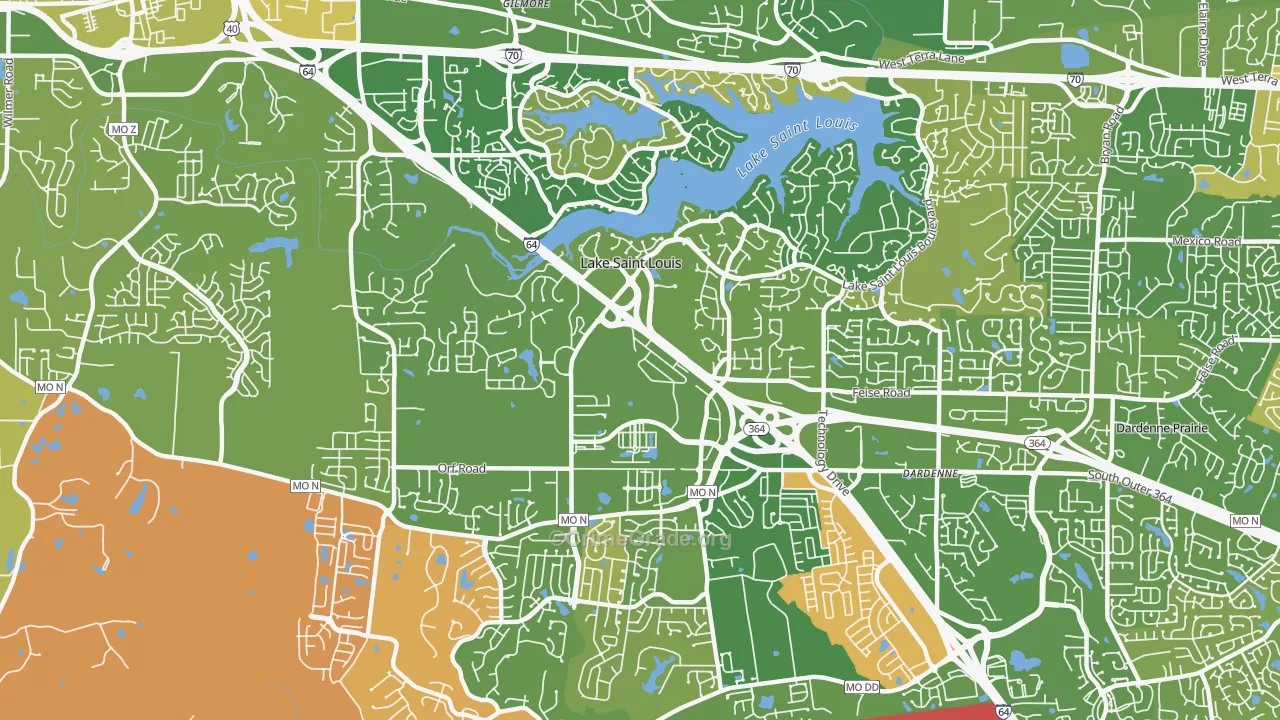 Lake St. Louis, MO Map of Murder Rates