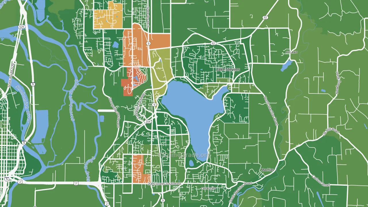 Lake Stevens, WA Map of Murder Rates
