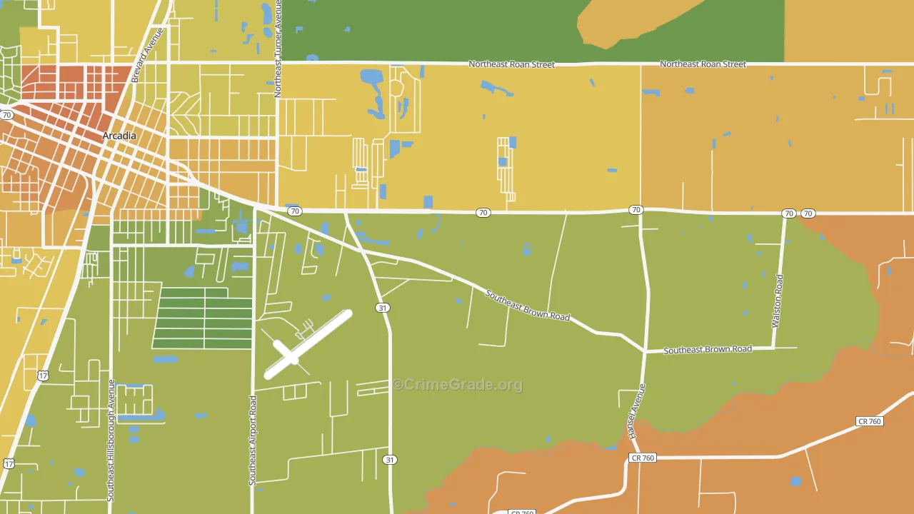 Lake Suzy, FL Map of Murder Rates
