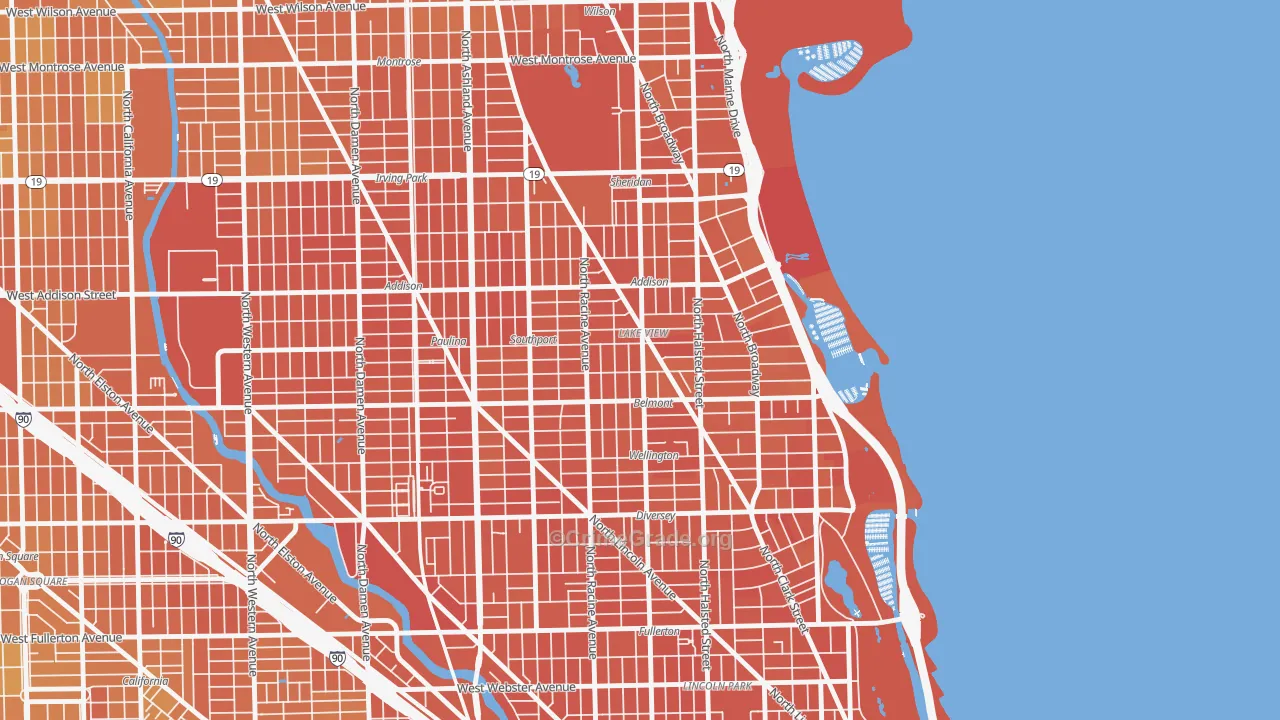 Lake View, Chicago, IL Map of Murder Rates