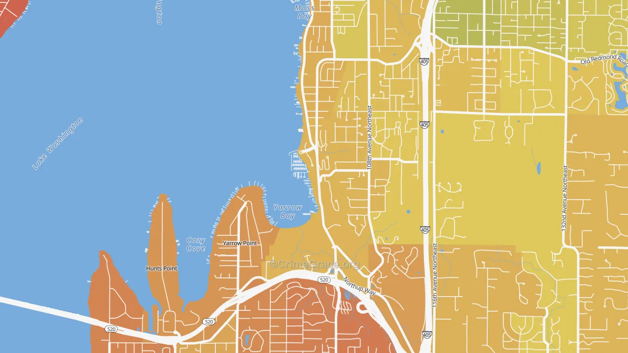Lake View, Kirkland, WA Map of Murder Rates