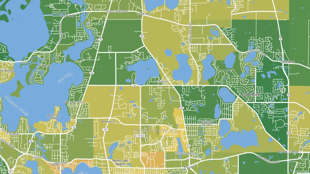 Lake Villa, IL Map of Murder Rates
