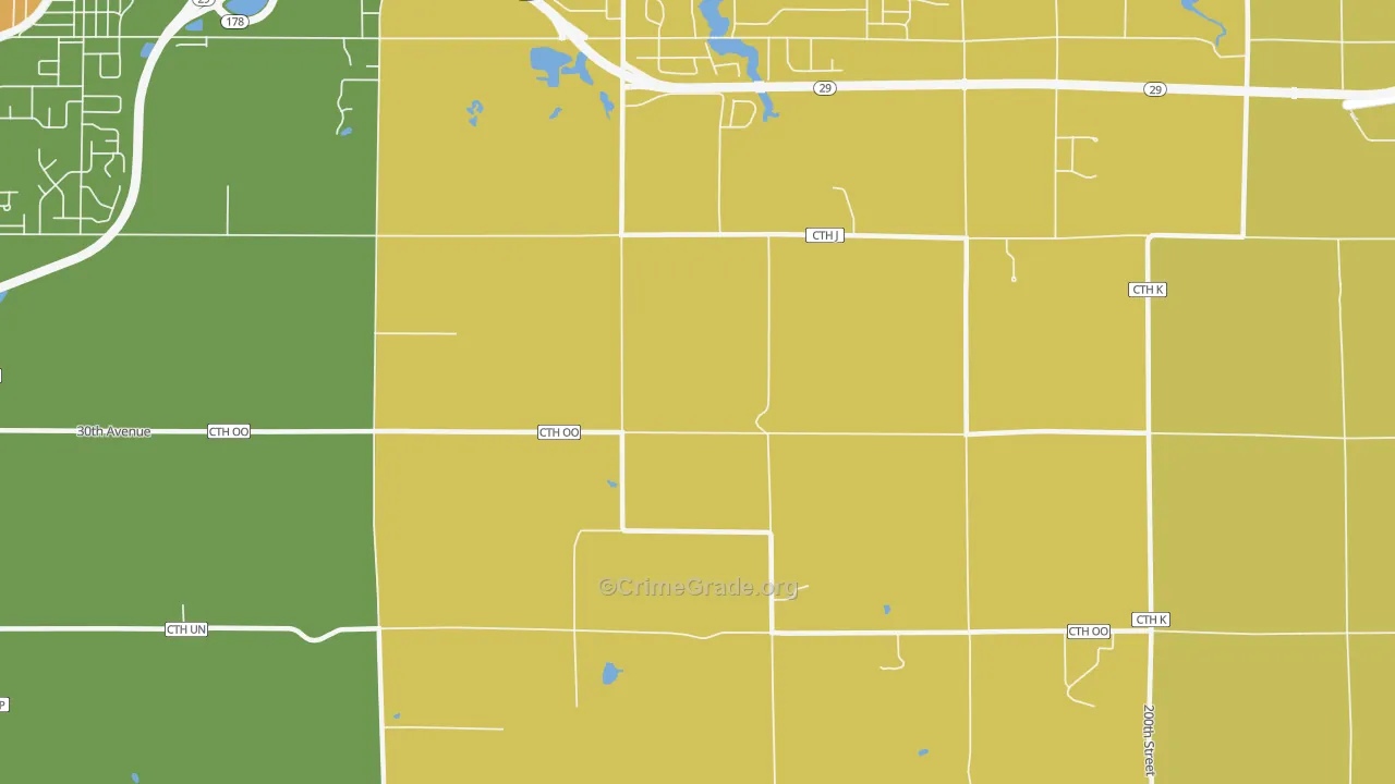 Lake Wissota, WI Map of Murder Rates