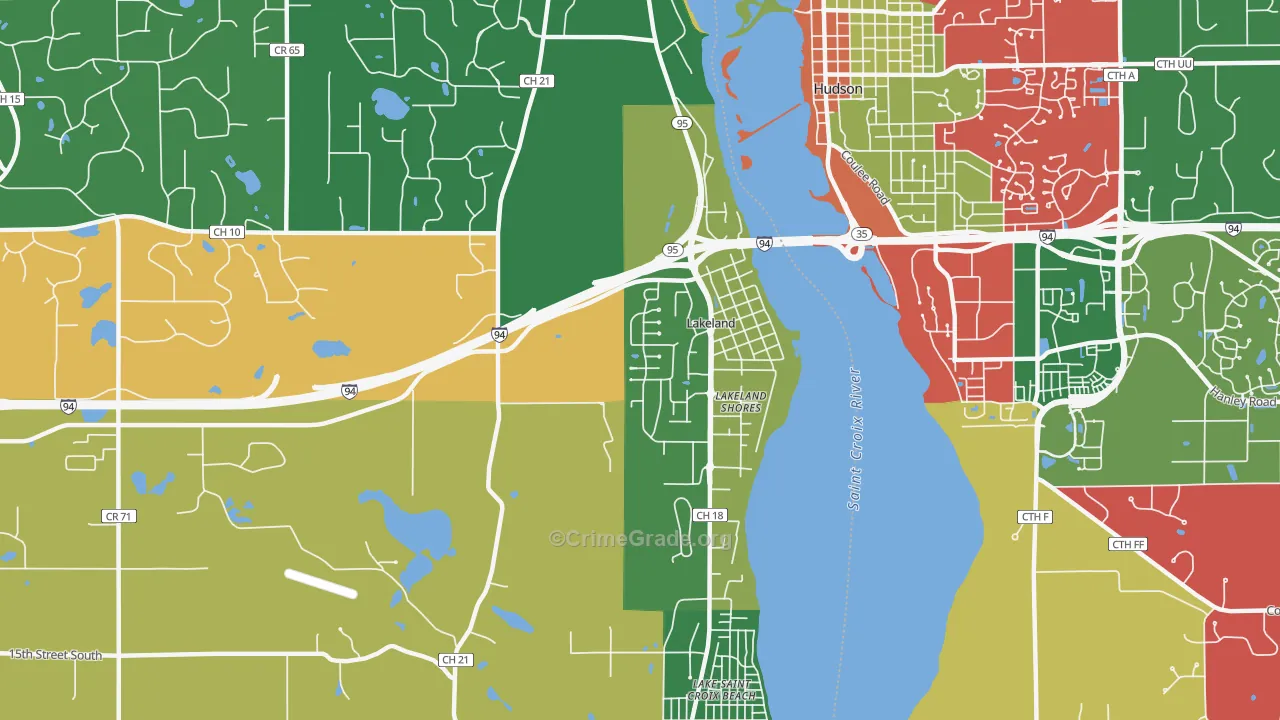 Lakeland, MN Map of Murder Rates