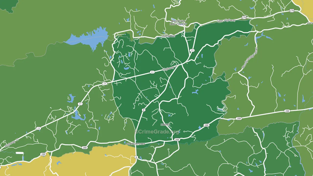 Lakemont, SC Map of Murder Rates