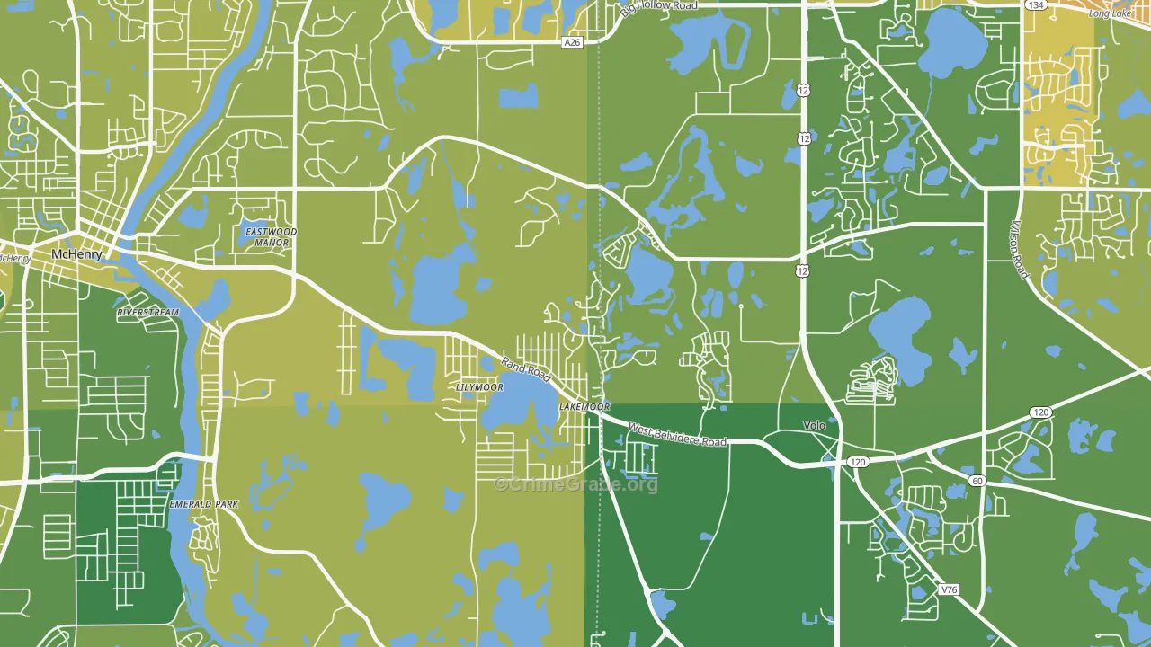 Lakemoor, IL Map of Murder Rates