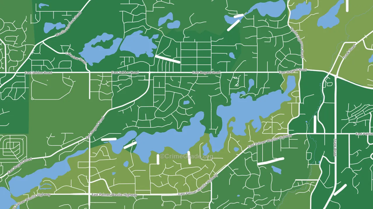 Lakes, AK Map of Murder Rates