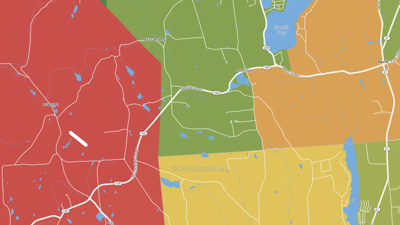 Lakeside, CT Map of Murder Rates