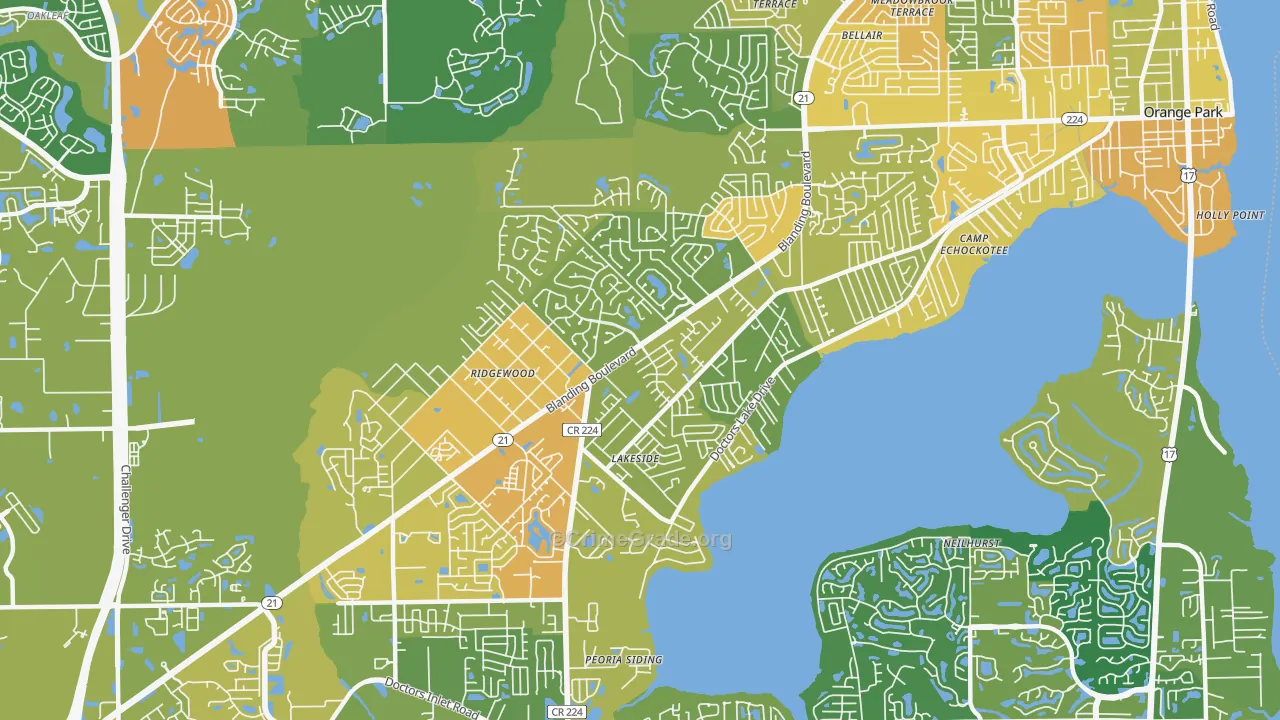 Lakeside, FL Map of Murder Rates