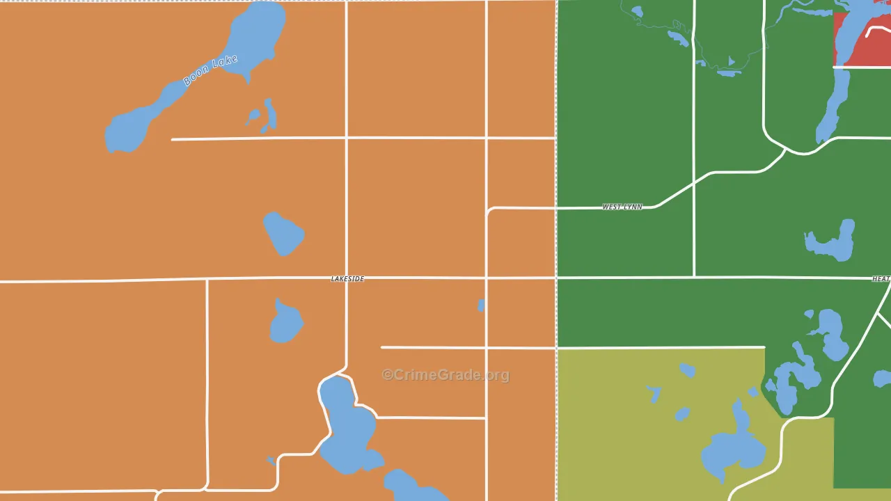 Lakeside, MN Map of Murder Rates