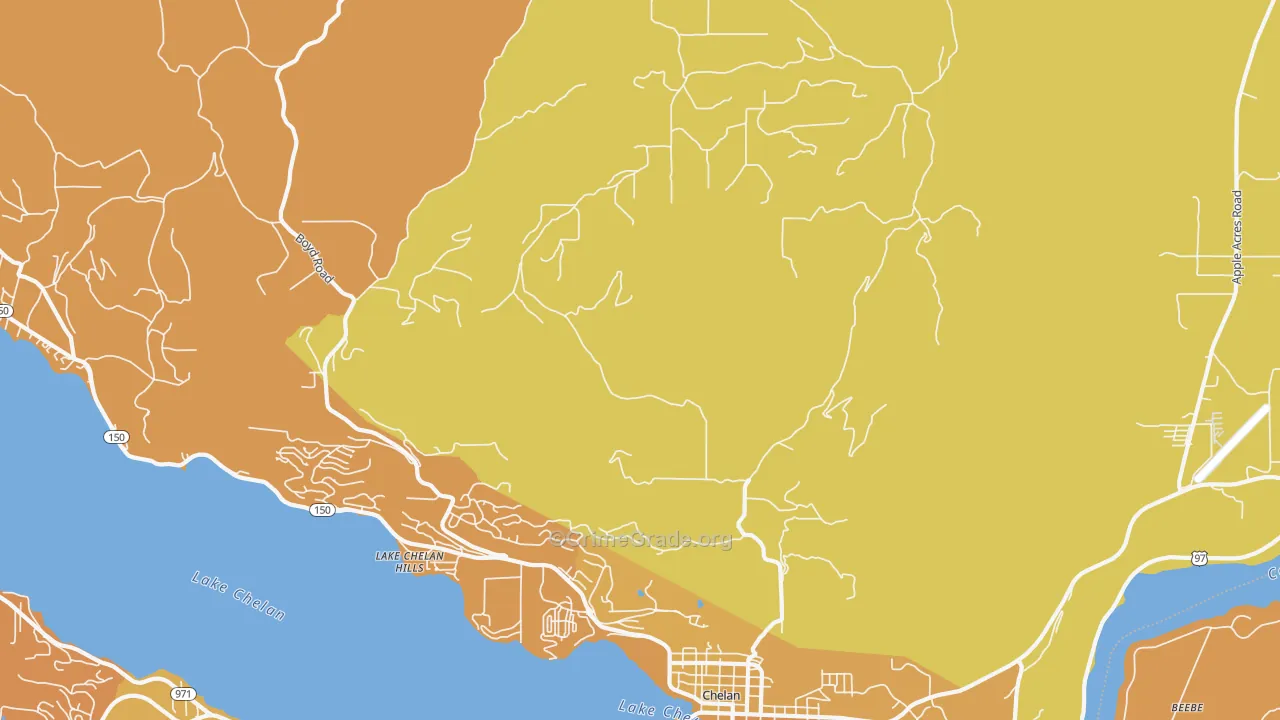 Lakeside, WA Map of Murder Rates