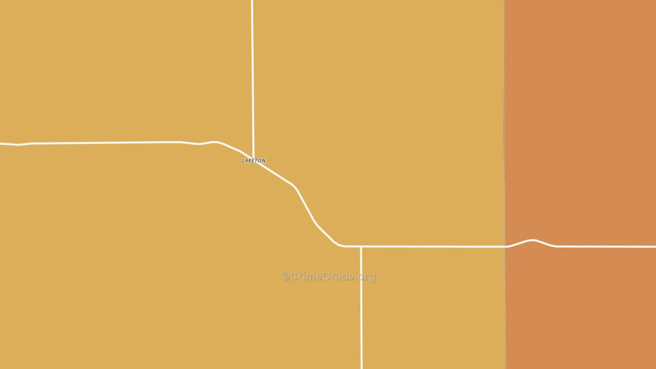 Laketon, TX Map of Murder Rates