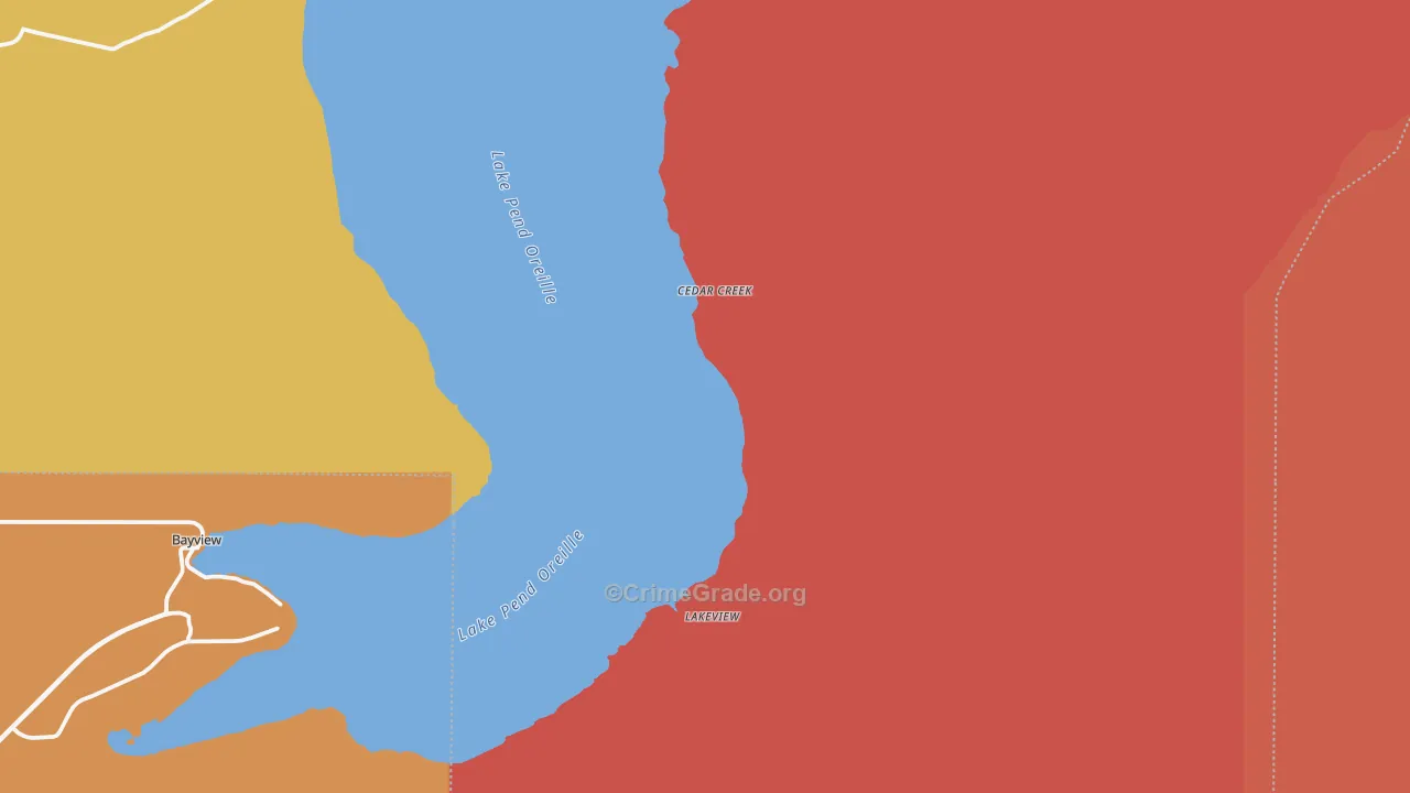 Lakeview, ID Map of Murder Rates