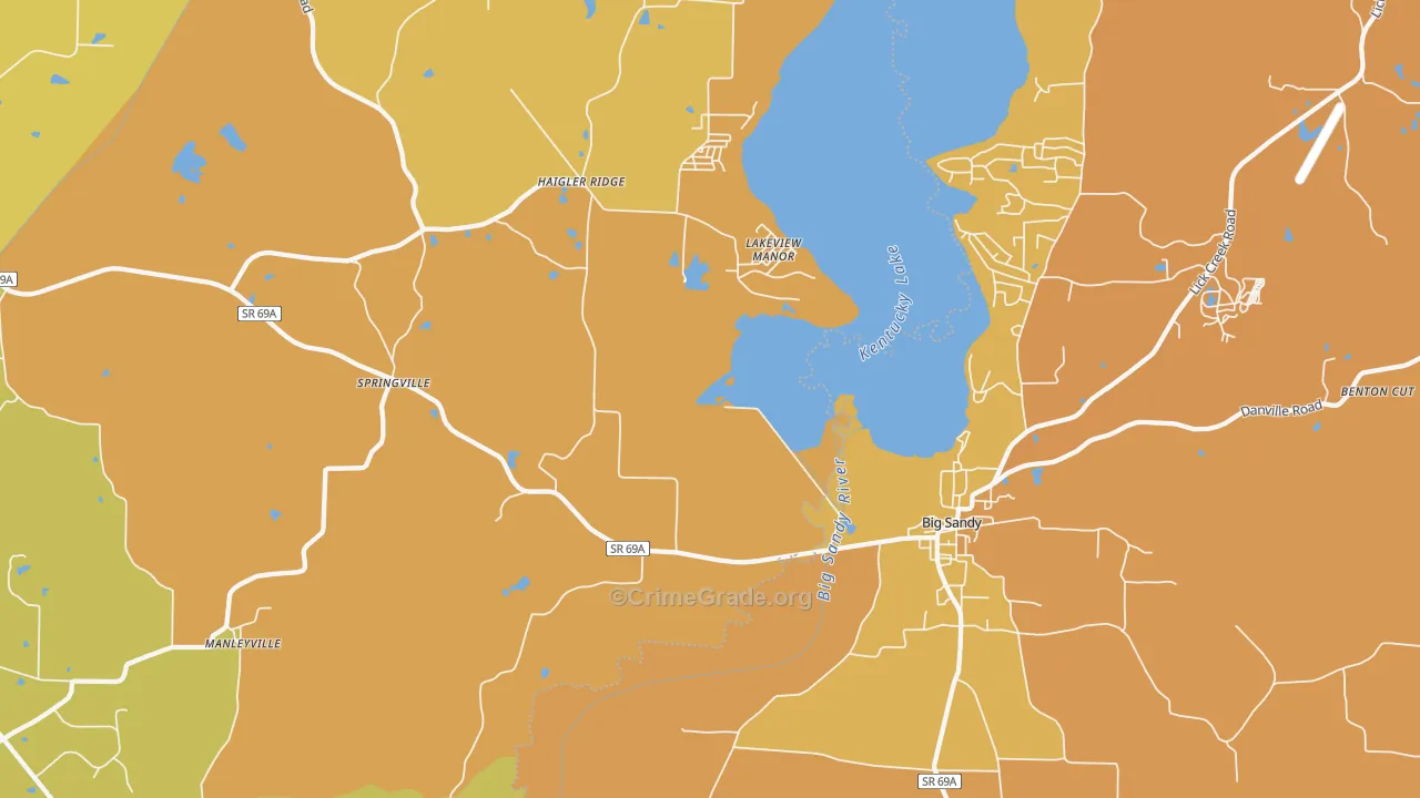 Lakeview Manor, TN Map of Murder Rates