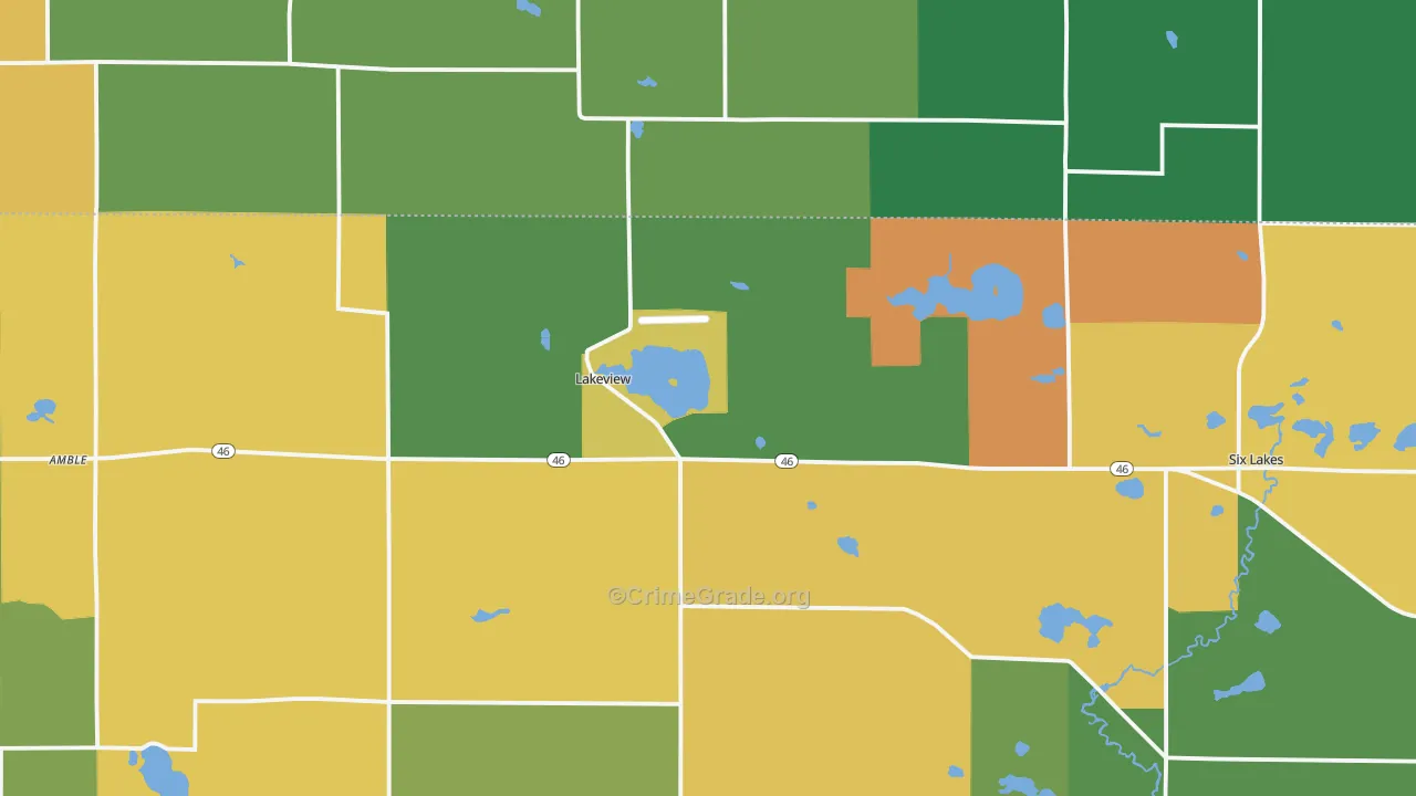 Lakeview, MI Map of Murder Rates