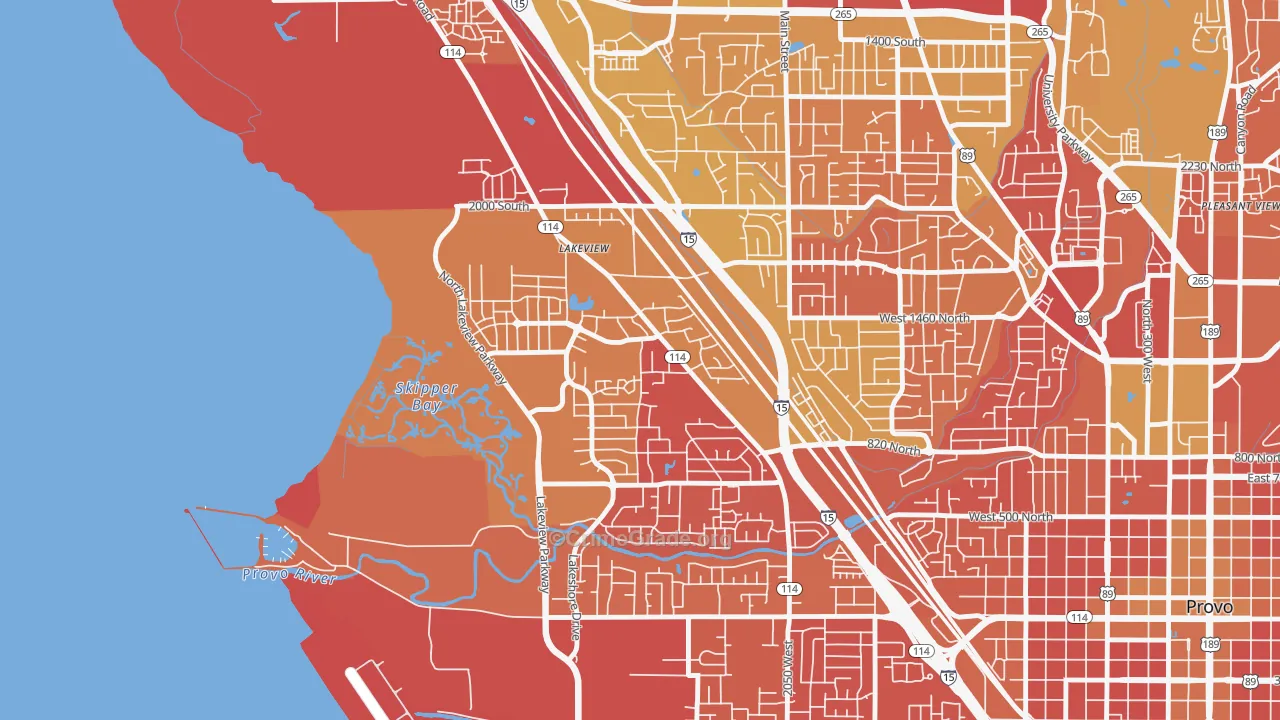 Lakeview North, Provo, UT Map of Murder Rates