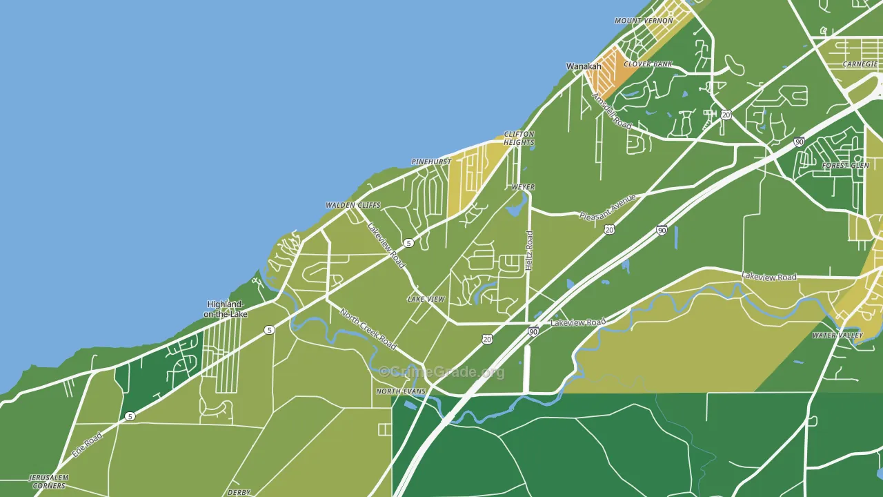 Lakeview, NY Map of Murder Rates